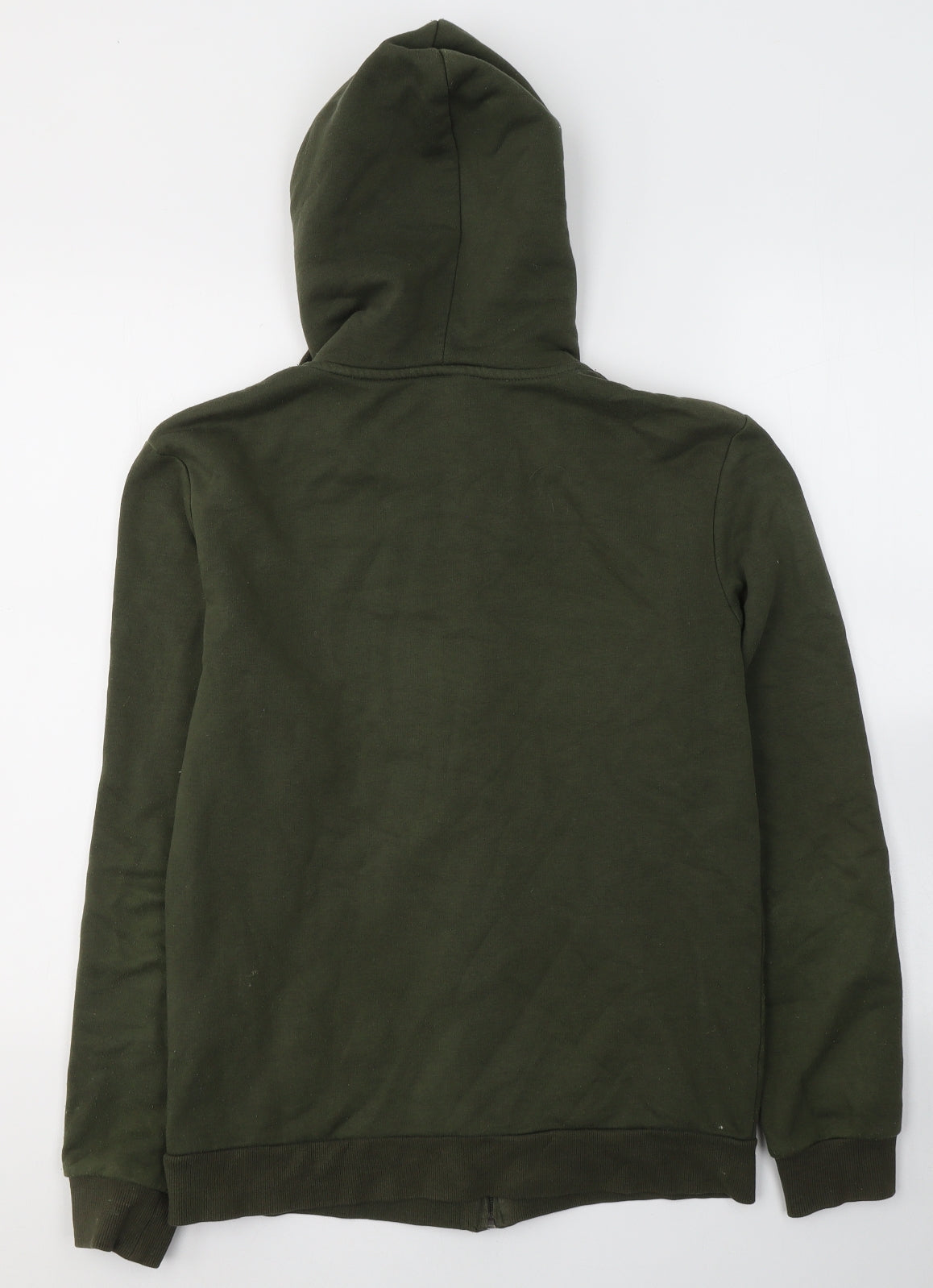 H&M Mens Green  Cotton Full Zip Hoodie Size XS