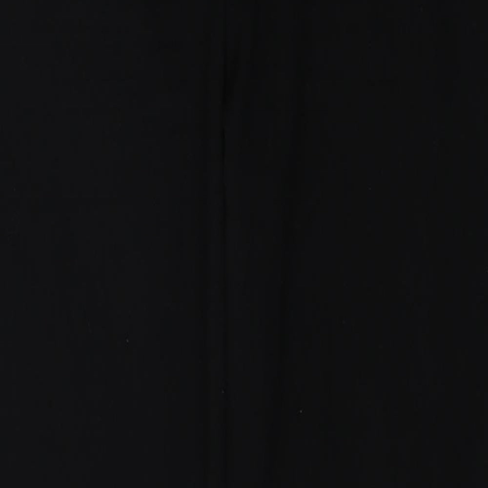 Marks and Spencer Womens Black  Polyester Trousers  Size 12 L30 in Regular Buckle