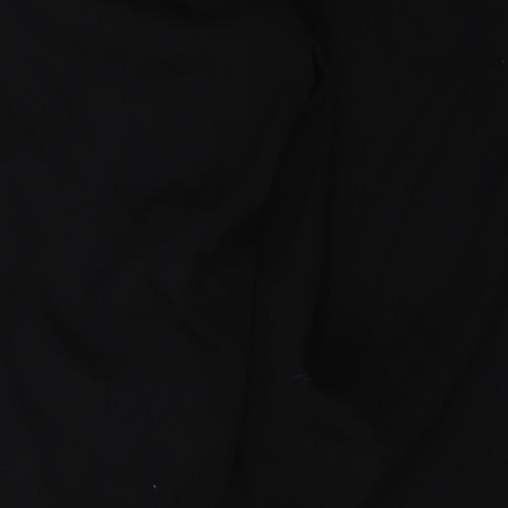 Marks and Spencer Womens Black  Polyester Trousers  Size 12 L30 in Regular Buckle