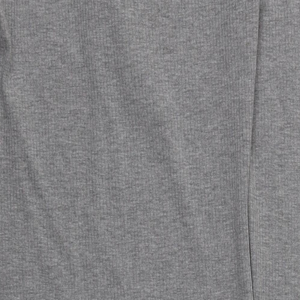 Miss Selfridge Womens Grey  Polyester Jumper Dress  Size 8  V-Neck Pullover