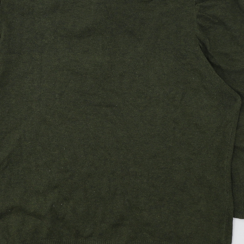 F&F Womens Green  Cotton Jersey T-Shirt Size 18 Collared