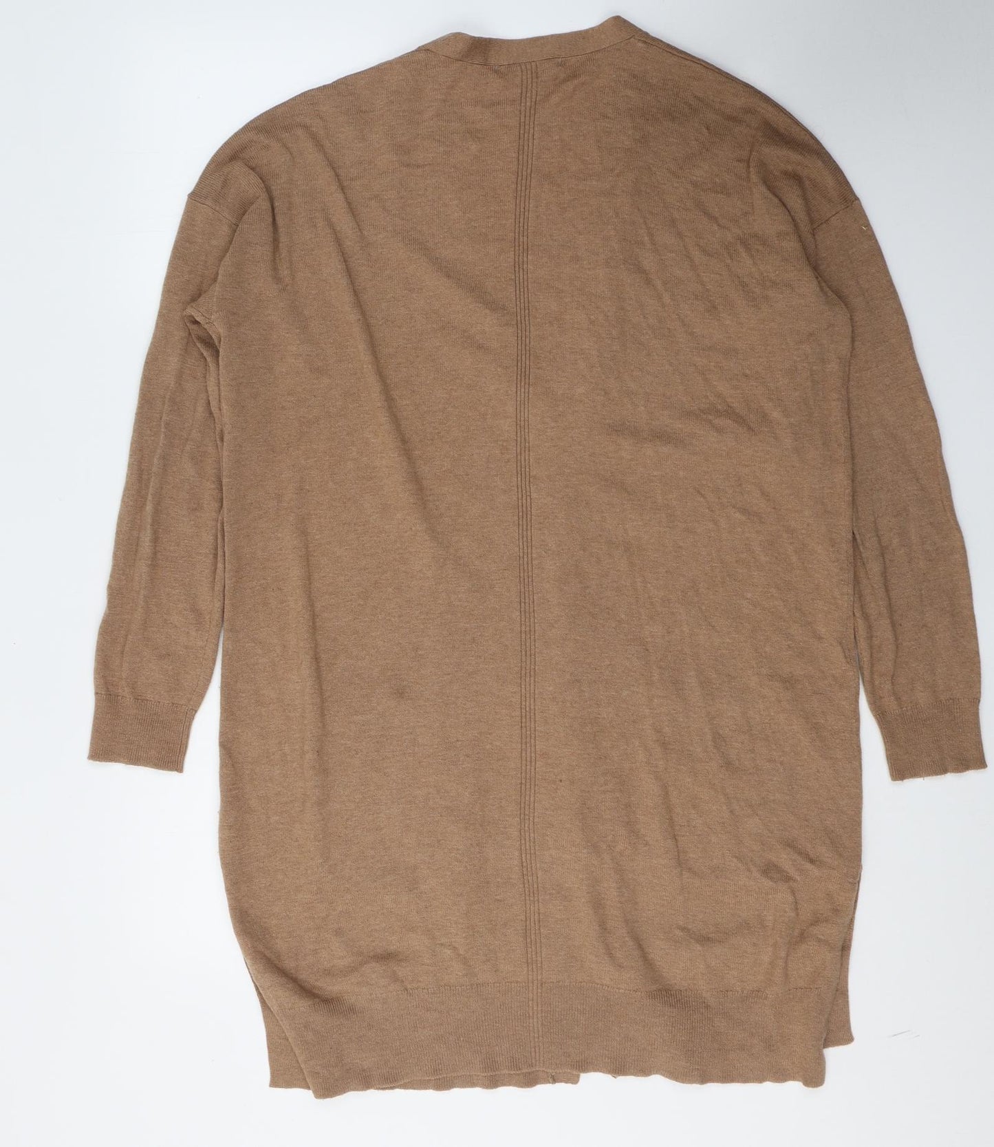 George Womens Brown V-Neck  Cotton Cardigan Jumper Size 18