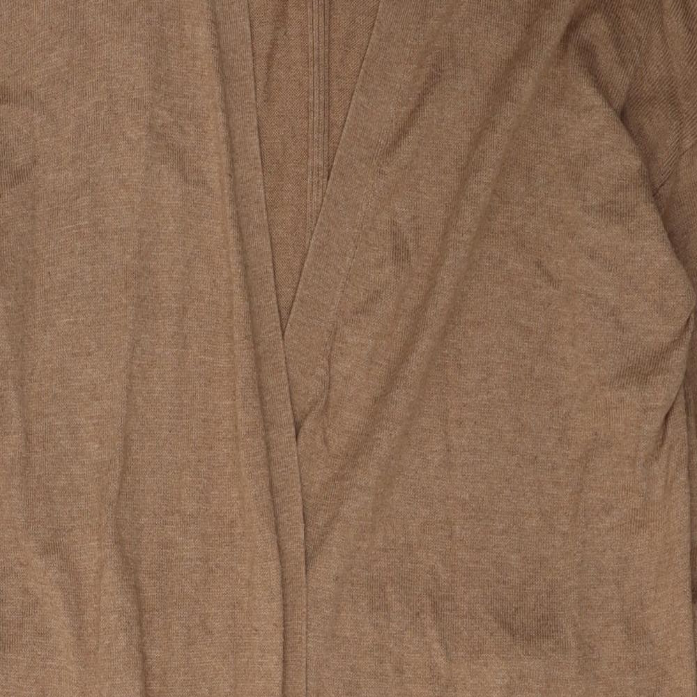 George Womens Brown V-Neck  Cotton Cardigan Jumper Size 18