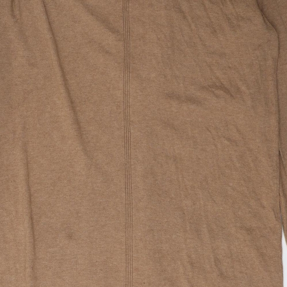 George Womens Brown V-Neck  Cotton Cardigan Jumper Size 18