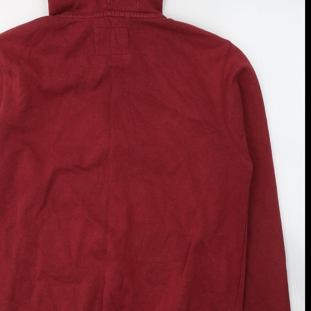 Rockford Mens Red  Cotton Full Zip Hoodie Size L