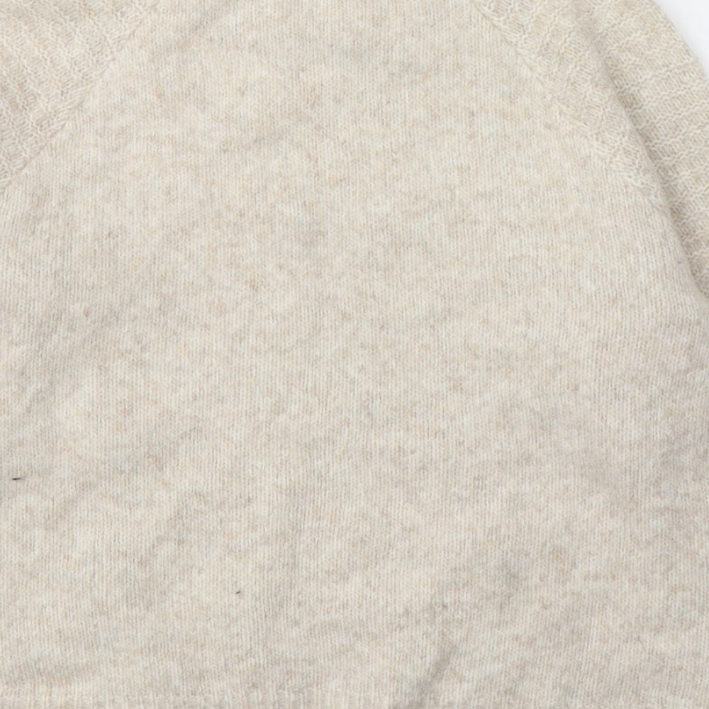 River Island Girls Beige Round Neck  Acrylic Pullover Jumper Size 7-8 Years  Pullover
