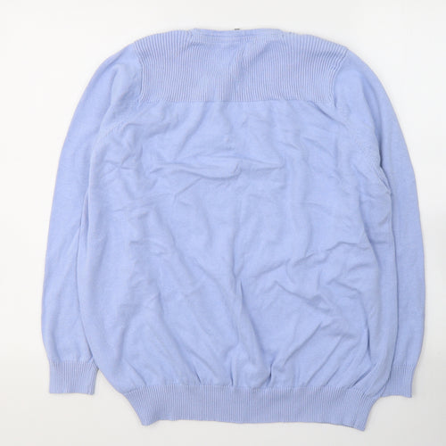 Pep&Co Womens Blue  Cotton Jersey T-Shirt Size 22 Round Neck