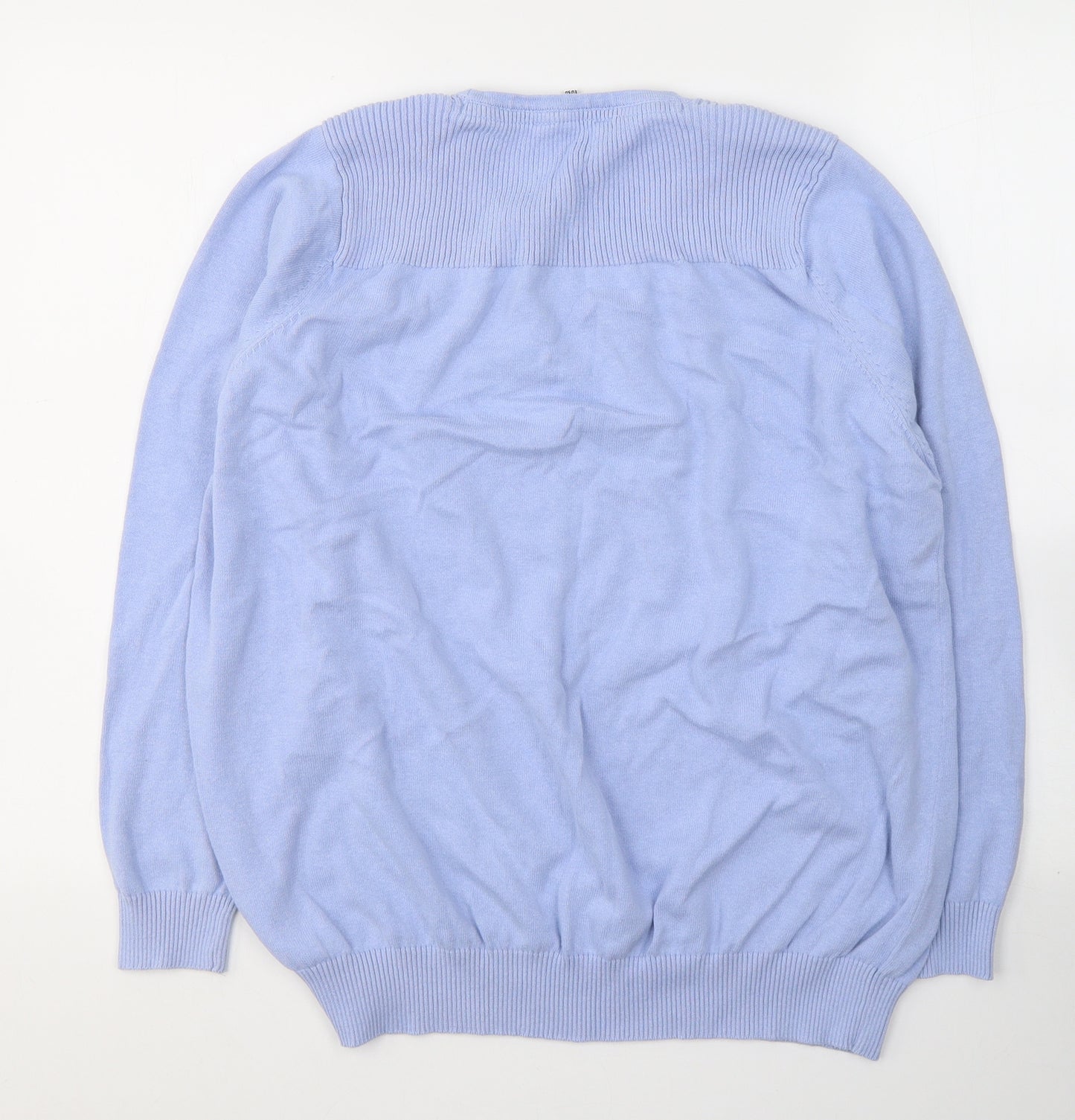 Pep&Co Womens Blue  Cotton Jersey T-Shirt Size 22 Round Neck