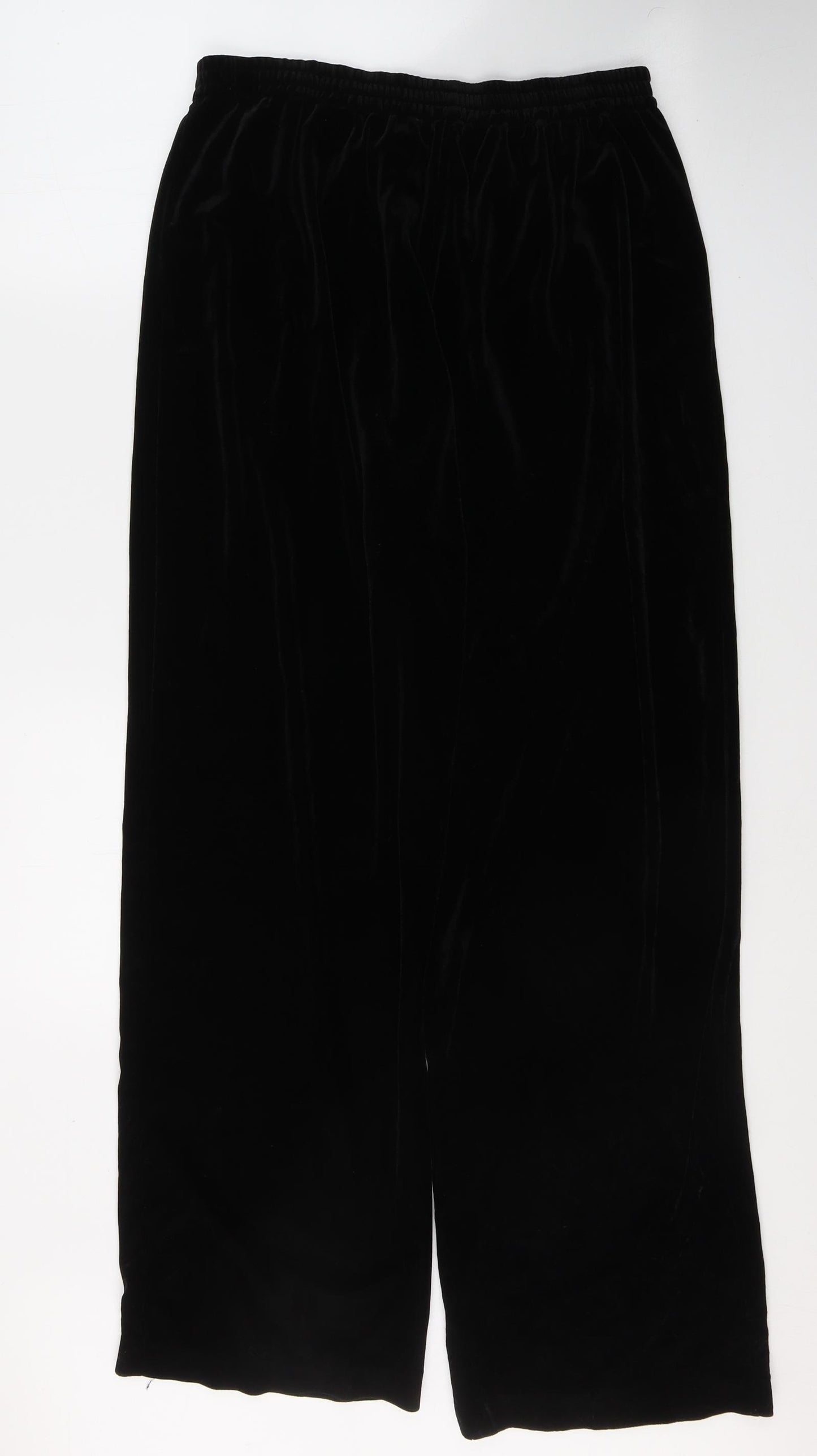 ELVI Womens Black  Polyester Trousers  Size 18 L29 in Regular