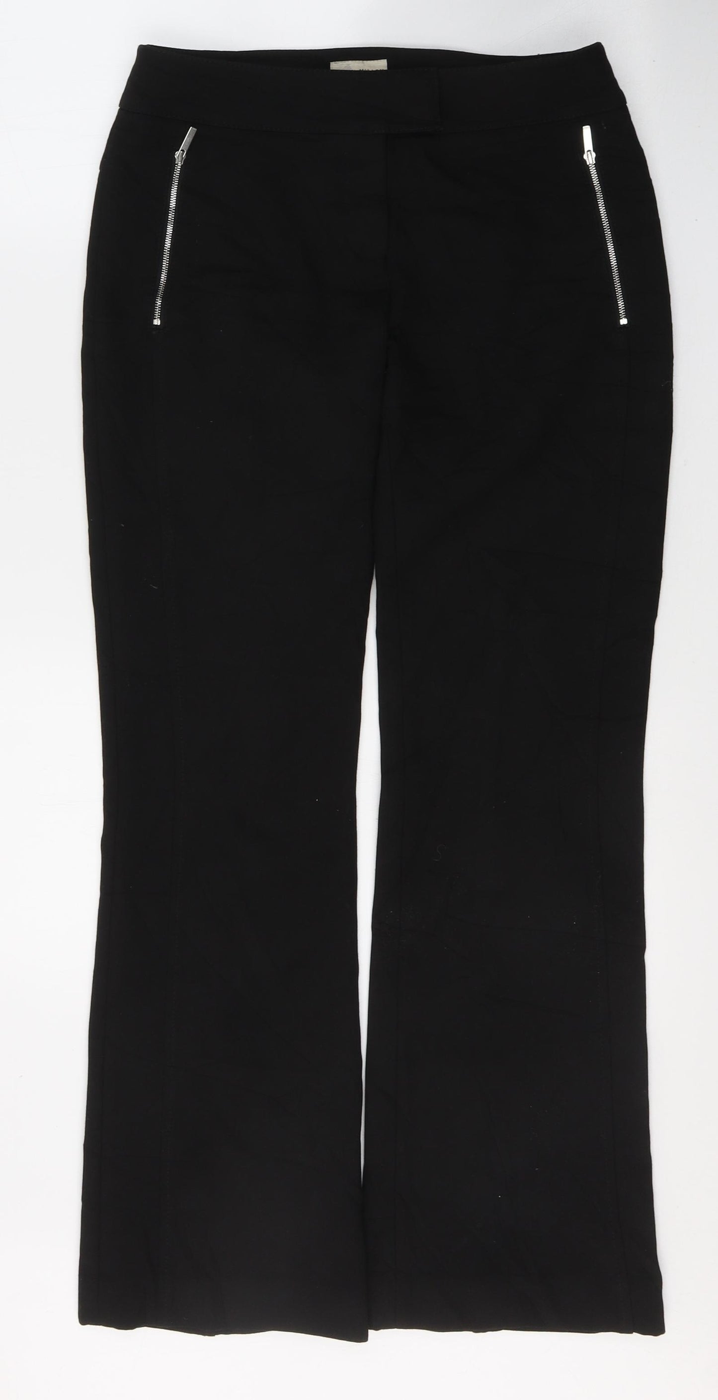 Karen Millen Womens Black  Polyester Trousers  Size 8 L30 in Regular Button