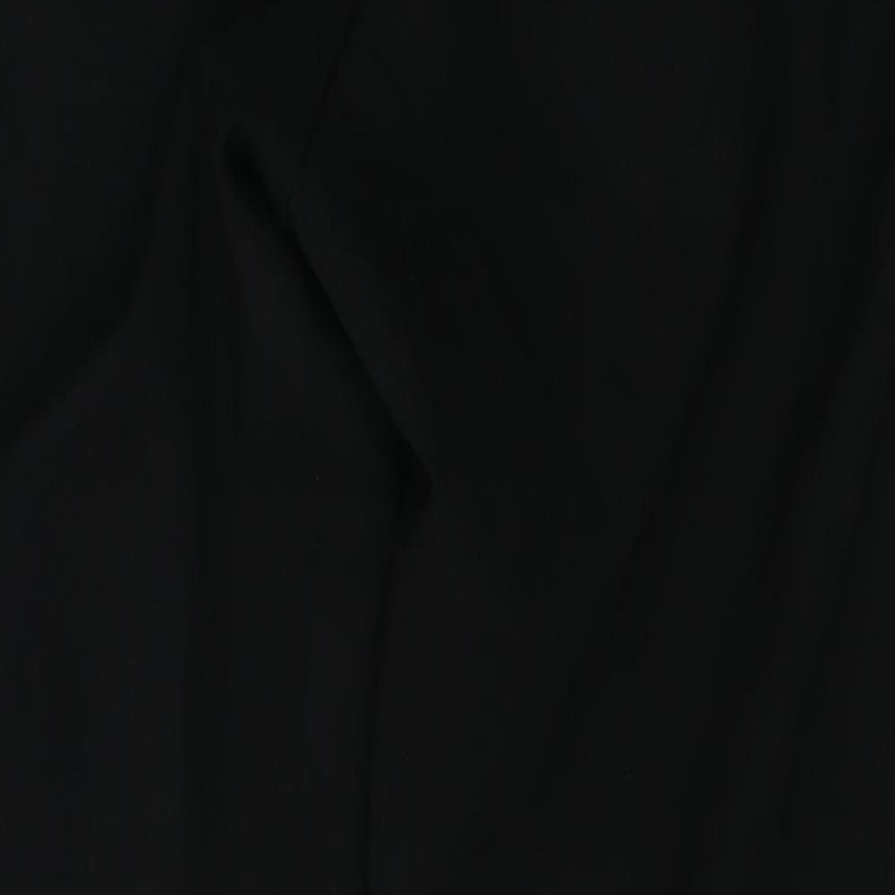 Marks and Spencer Womens Black  Viscose Trousers  Size 18 L28 in Regular Button