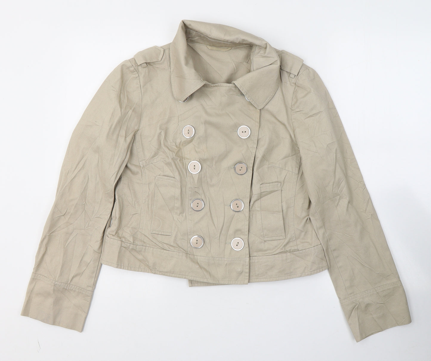 F&F Womens Beige   Jacket Blazer Size 14  Button