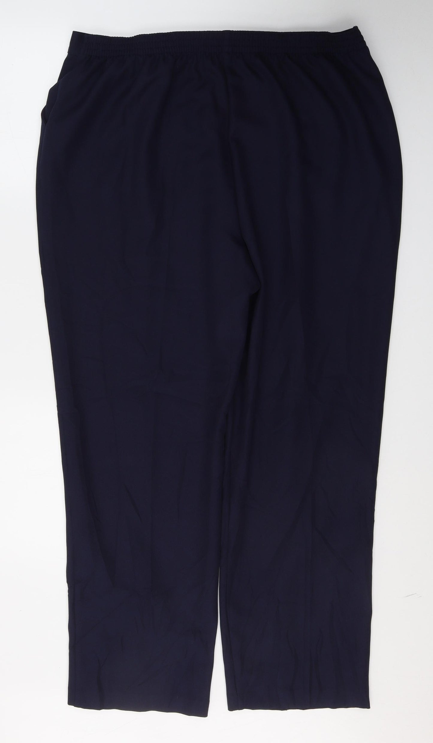 Papaya Womens Blue  Polyester Trousers  Size 18 L29 in Regular