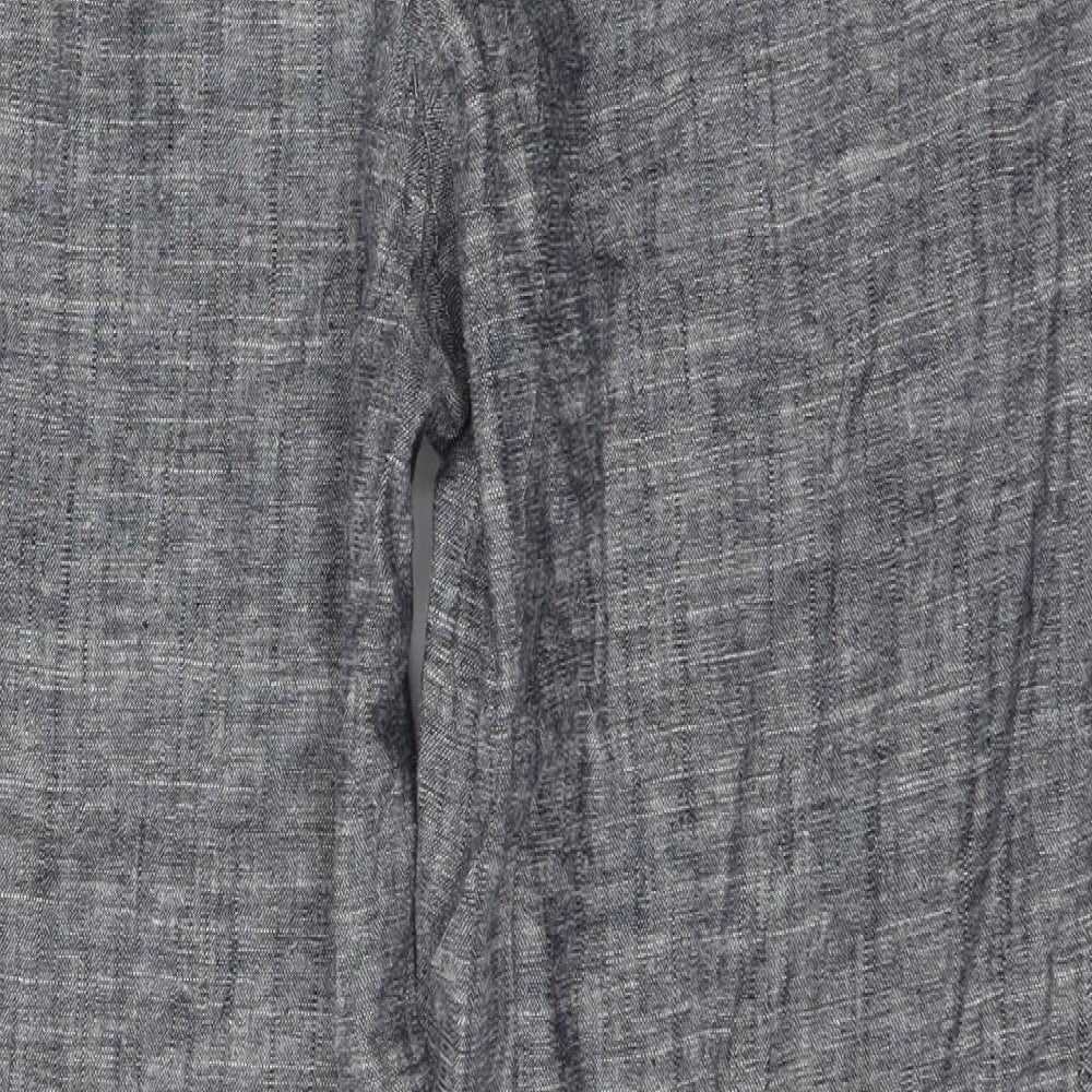 F&F Womens Blue  Linen Trousers  Size 18 L30 in Regular Button