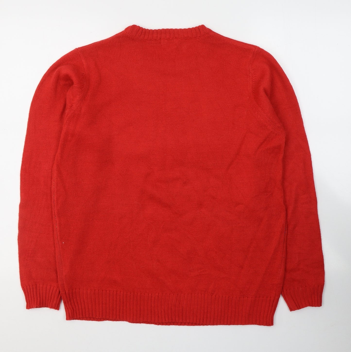 Avenue Mens Red Round Neck  Acrylic Pullover Jumper Size M   - Christmas jumper