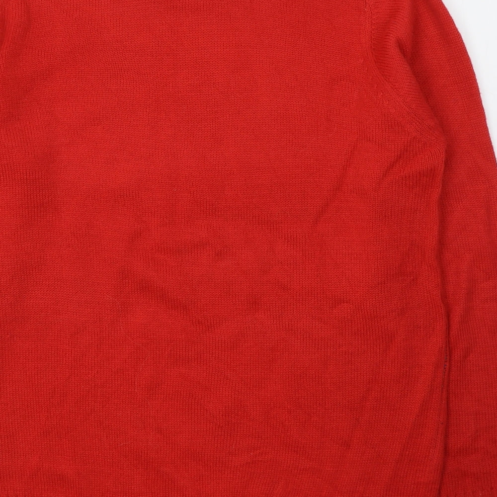 Avenue Mens Red Round Neck  Acrylic Pullover Jumper Size M   - Christmas jumper