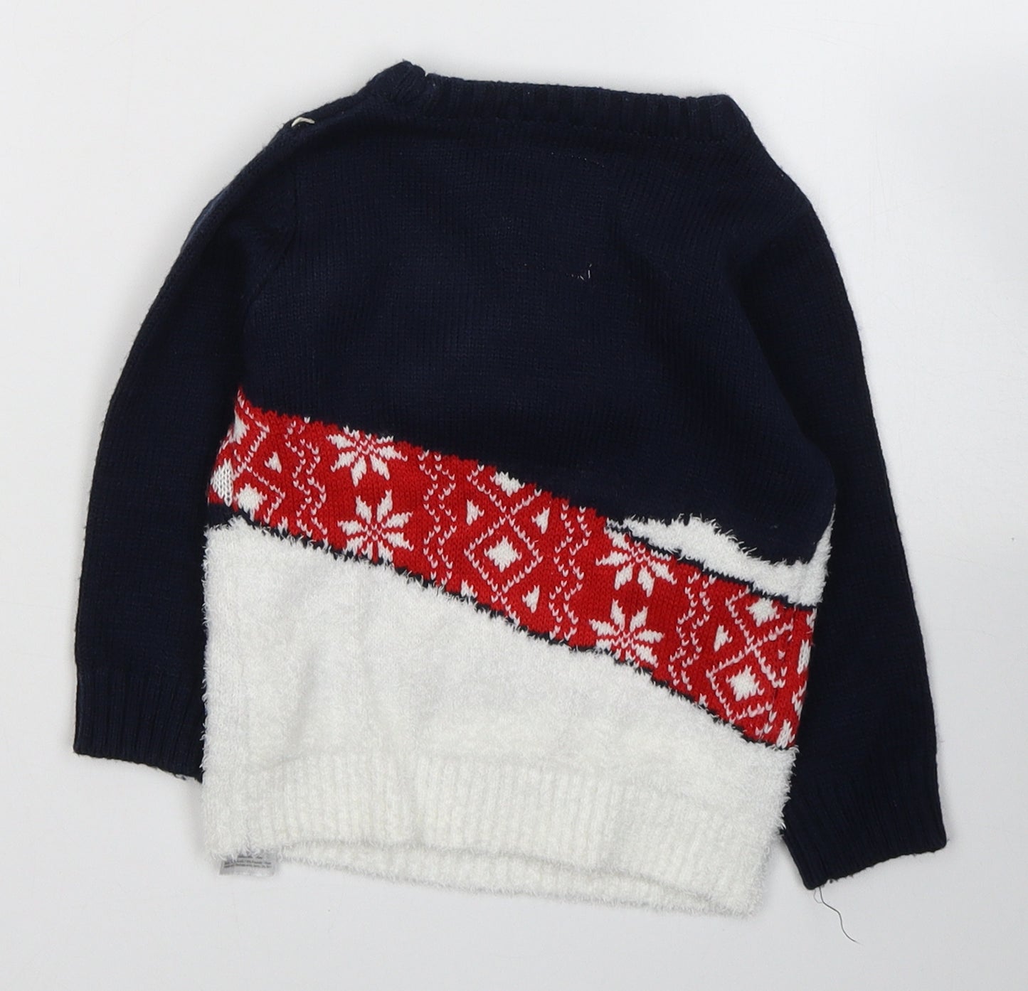 F&F Baby Blue  Acrylic Pullover Jumper Size 12-18 Months  Pullover - Christmas jumper