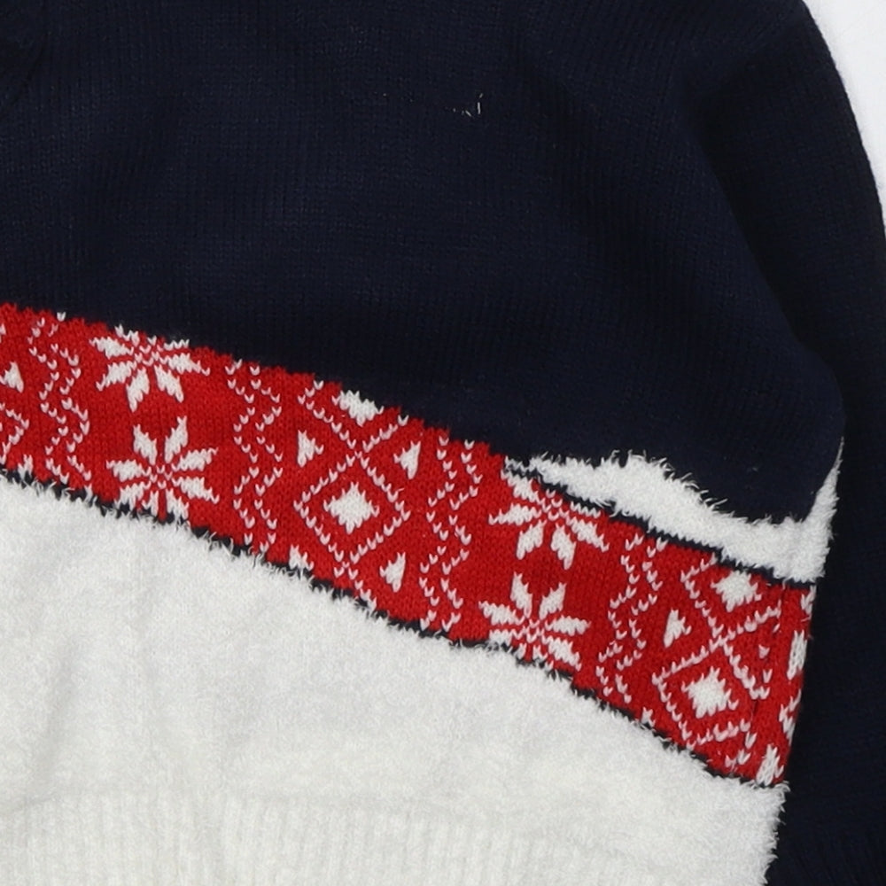 F&F Baby Blue  Acrylic Pullover Jumper Size 12-18 Months  Pullover - Christmas jumper