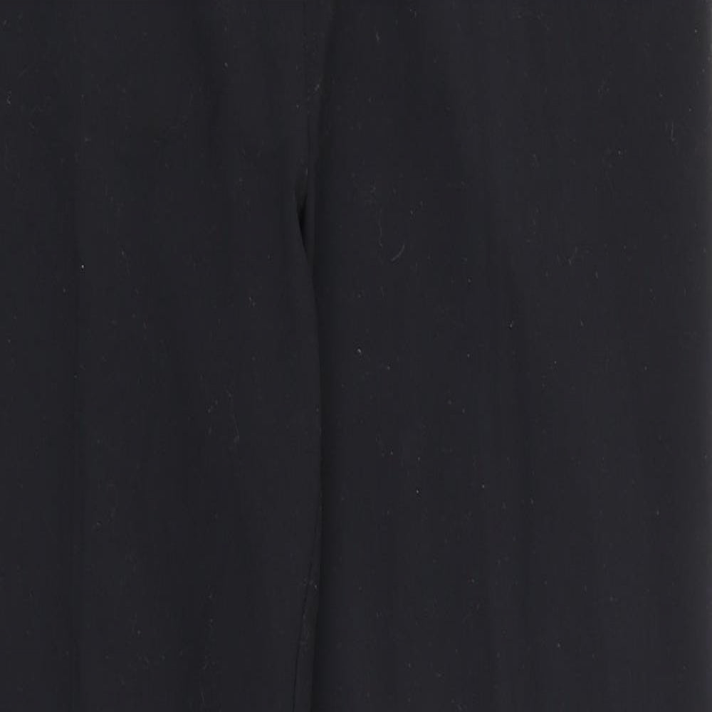 Marks and Spencer Womens Black  Polyester Carrot Trousers Size 12 L28 in Regular Zip