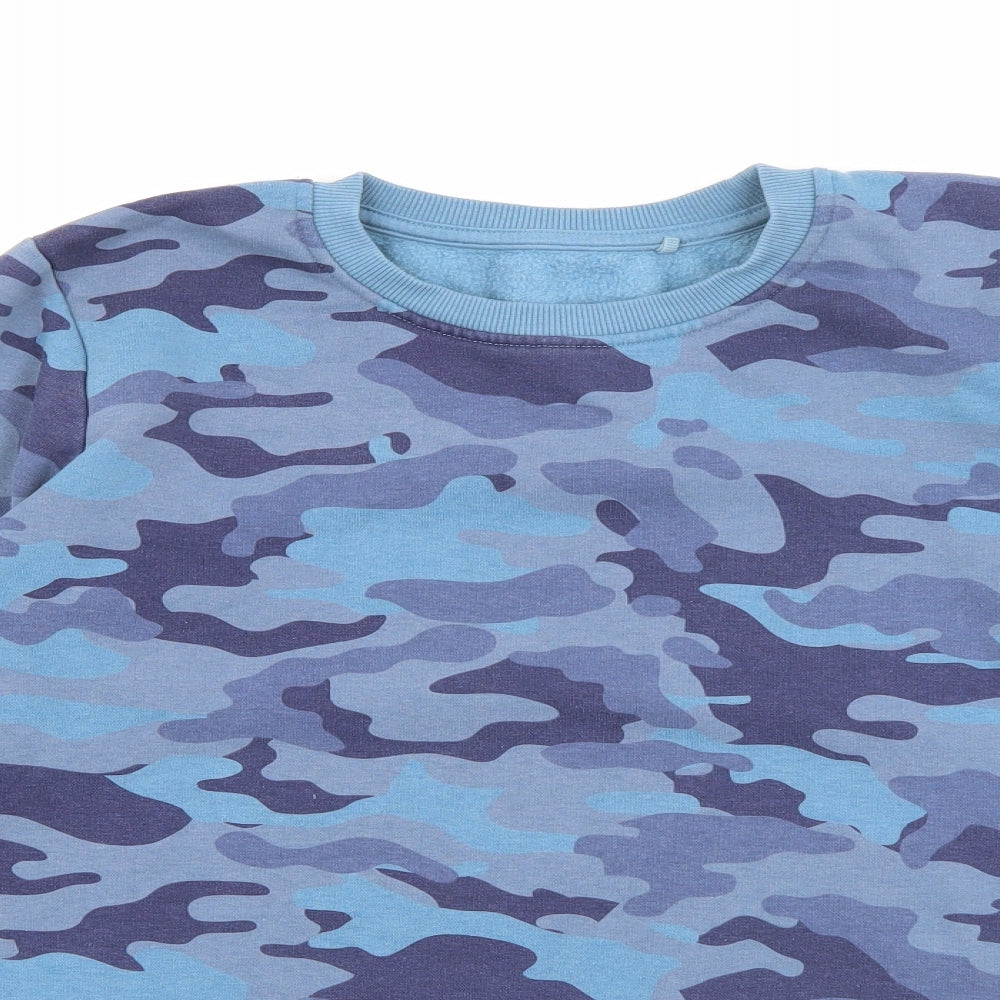 Nutmeg Boys Black Camouflage Cotton Pullover Sweatshirt Size 12-13 Years