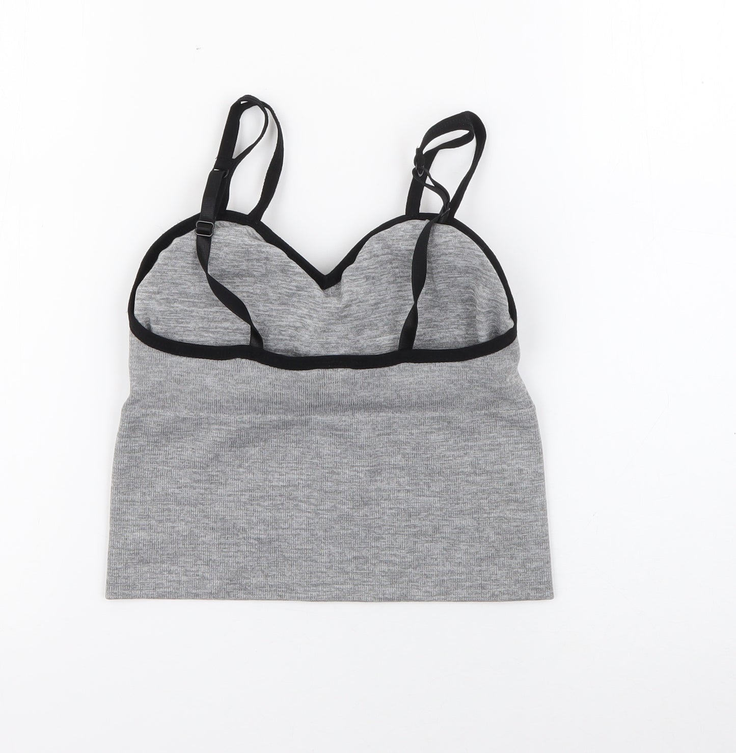 Dazy Womens Grey  Polyamide Camisole Tank One Size V-Neck