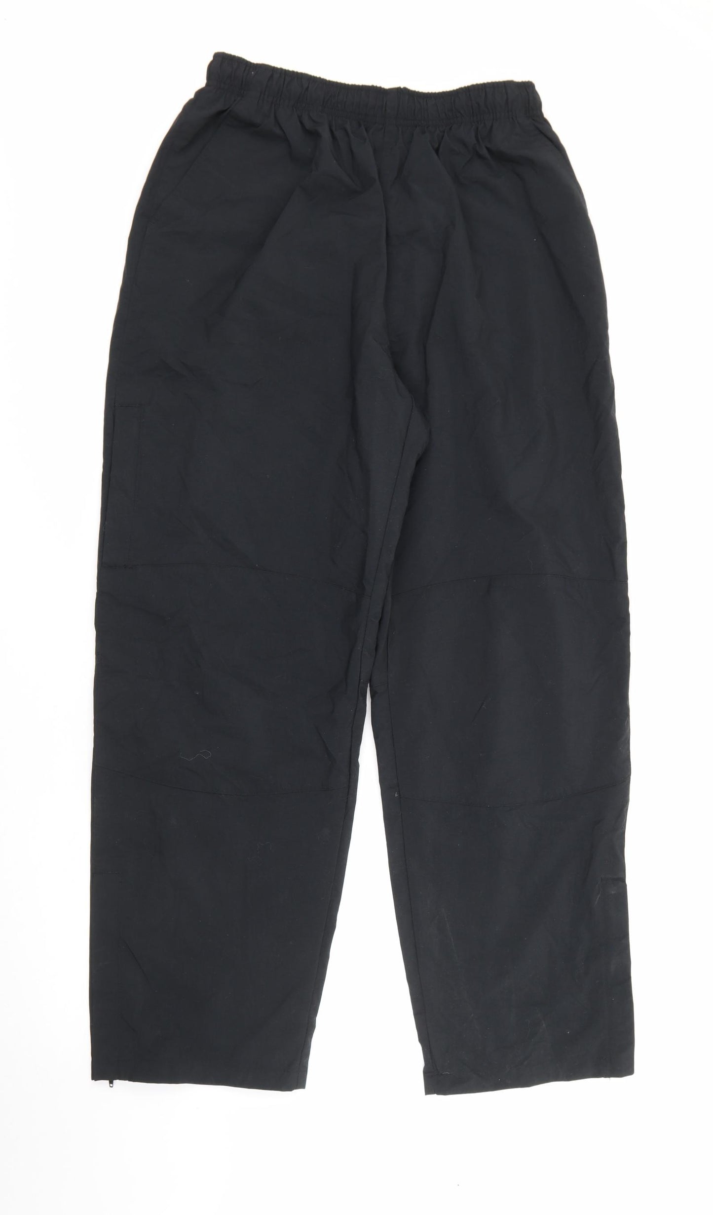 Marks and Spencer Mens Black  Polyamide Jogger Trousers Size 28 in L29 in Regular Tie