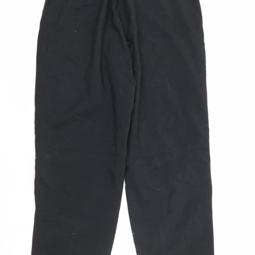 Marks and Spencer Mens Black  Polyamide Jogger Trousers Size 28 in L29 in Regular Tie