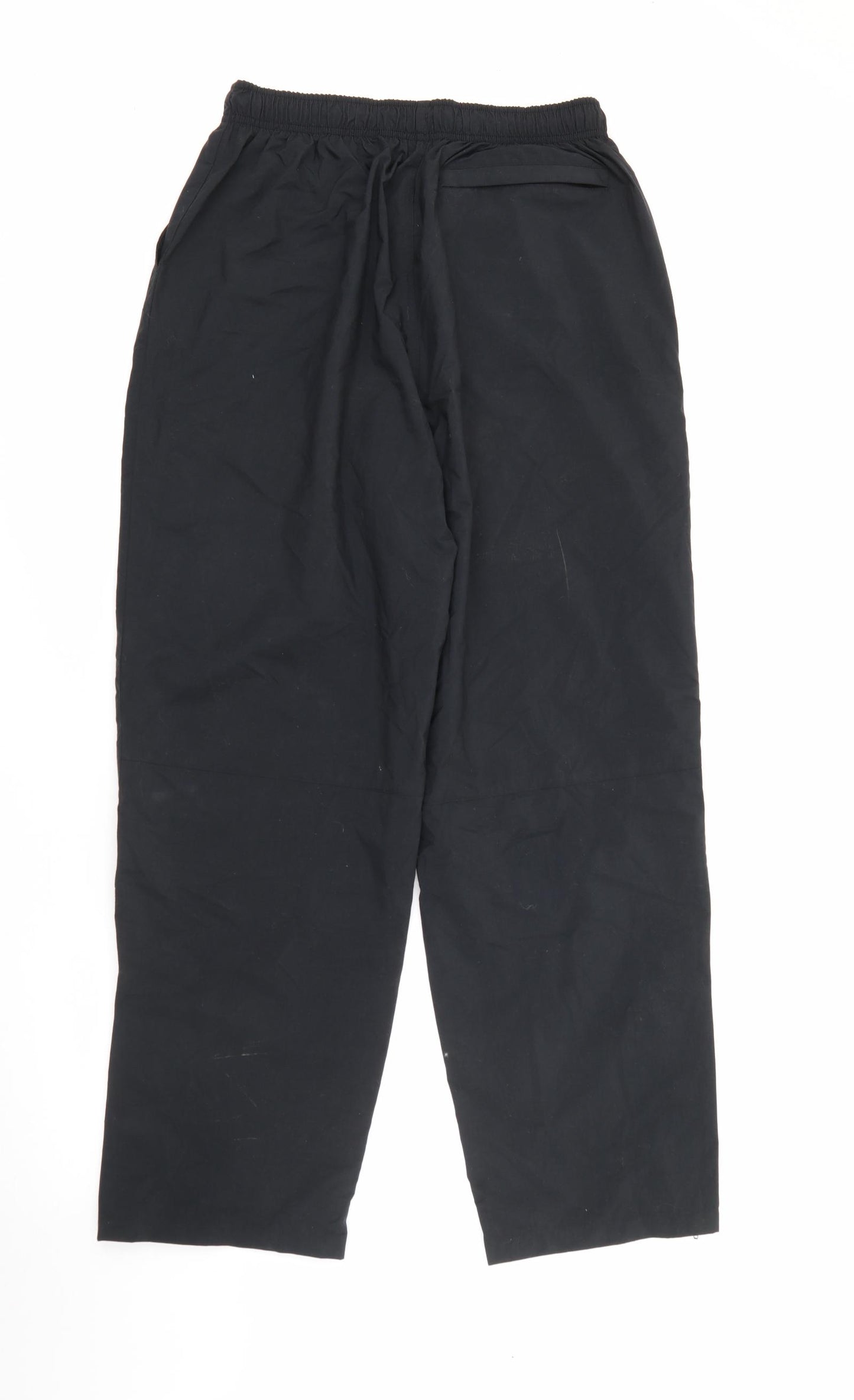 Marks and Spencer Mens Black  Polyamide Jogger Trousers Size 28 in L29 in Regular Tie