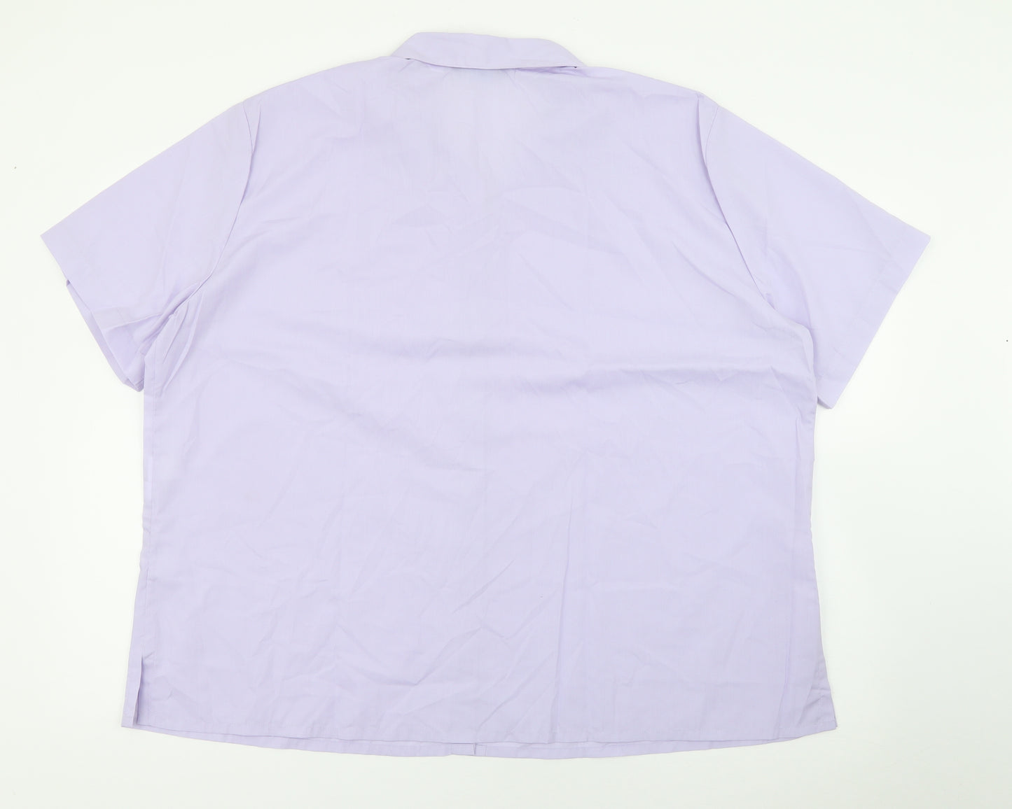 Mandate Womens Purple  Cotton Basic Button-Up Size 24 Collared
