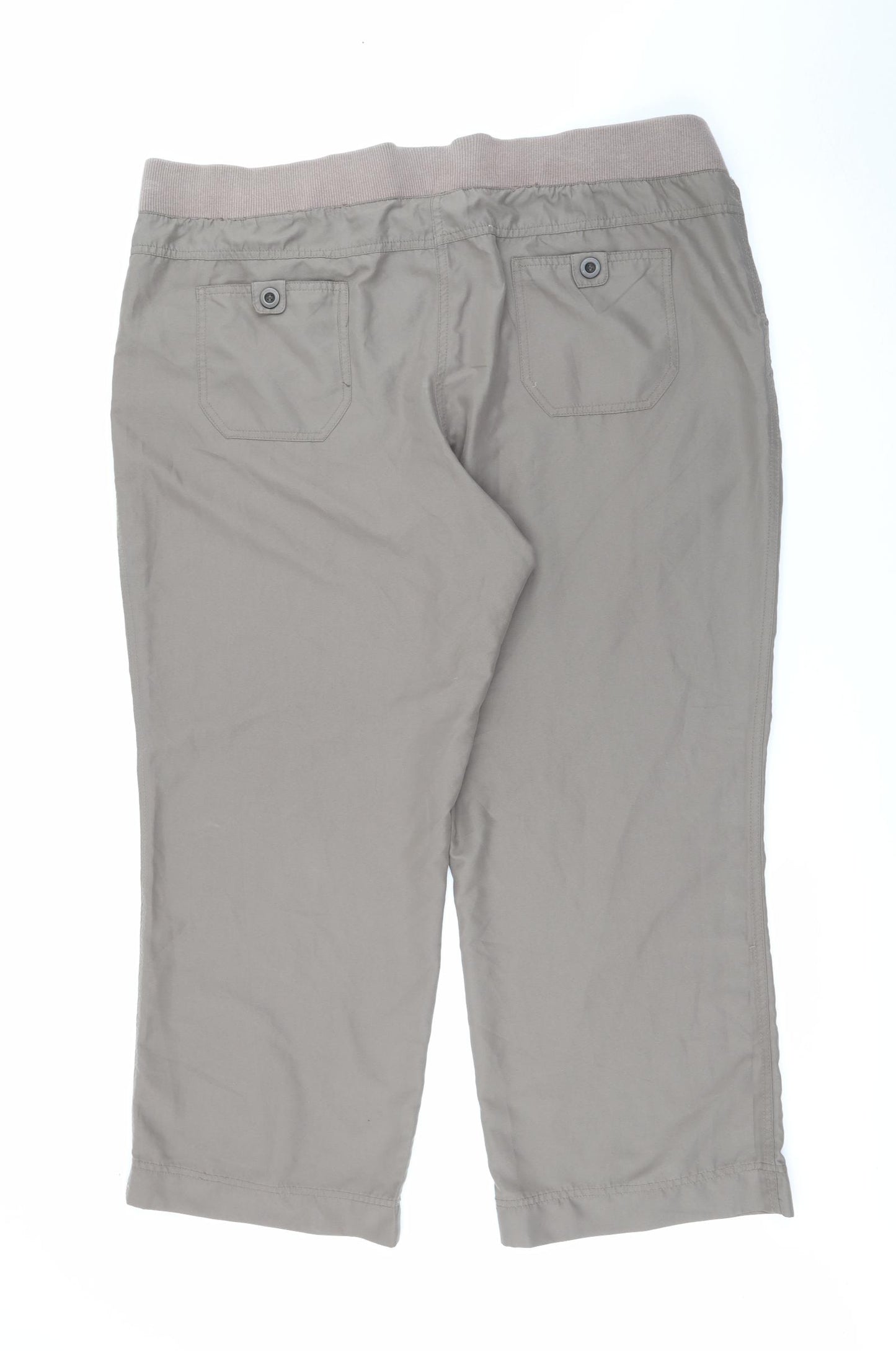 BHS Womens Green  Polyester Trousers  Size 20 L27 in Regular Button