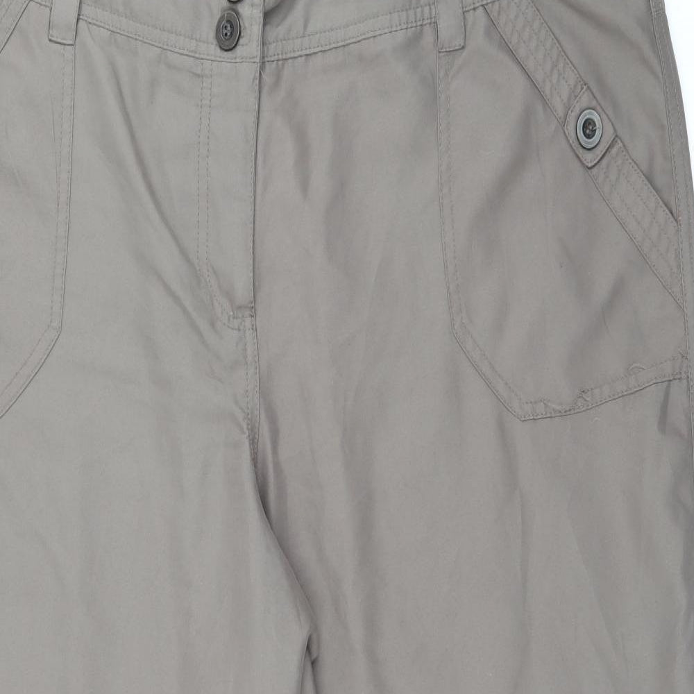 BHS Womens Green  Polyester Trousers  Size 20 L27 in Regular Button