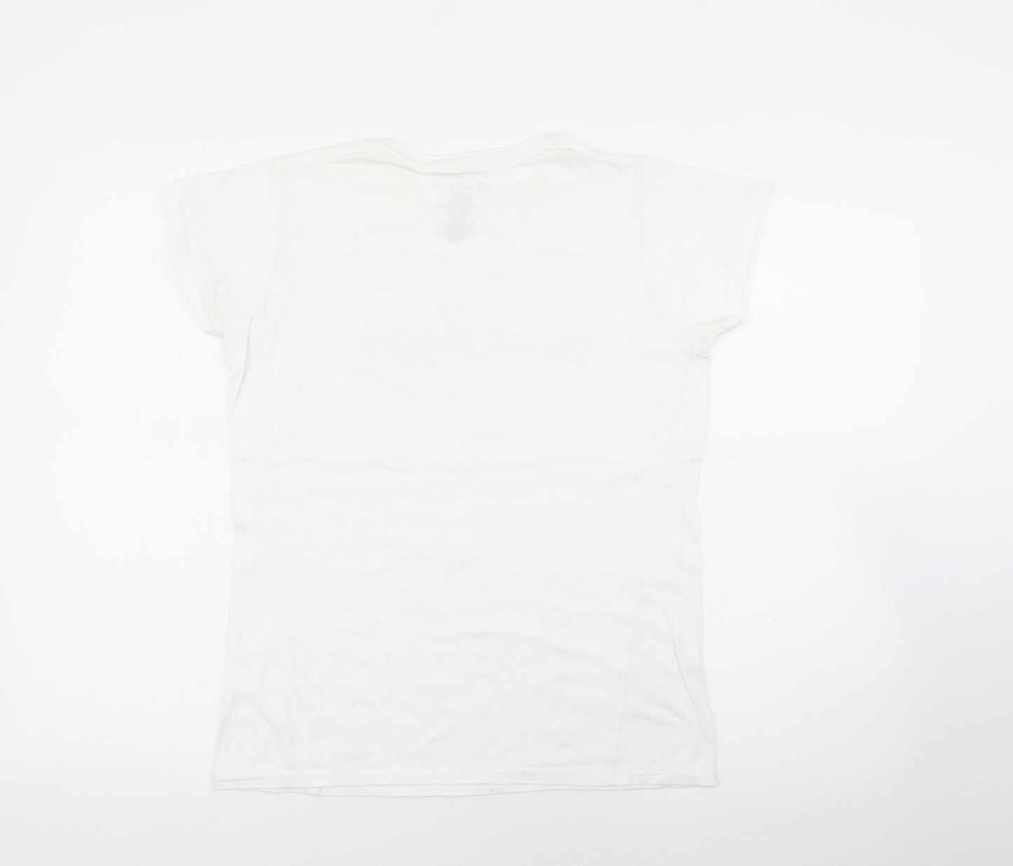 Primark Womens White  Cotton Basic T-Shirt Size S Crew Neck
