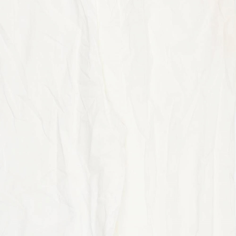 Marisota Womens White  Viscose Trousers  Size 20 L24 in Regular Tie