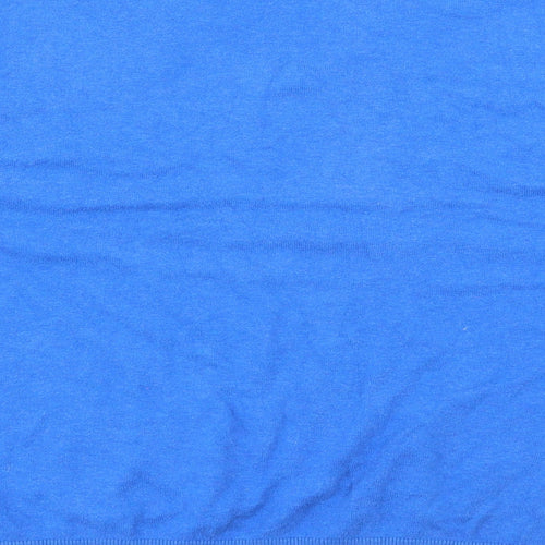 F&F Mens Blue Crew Neck  Cotton Pullover Jumper Size 2XL