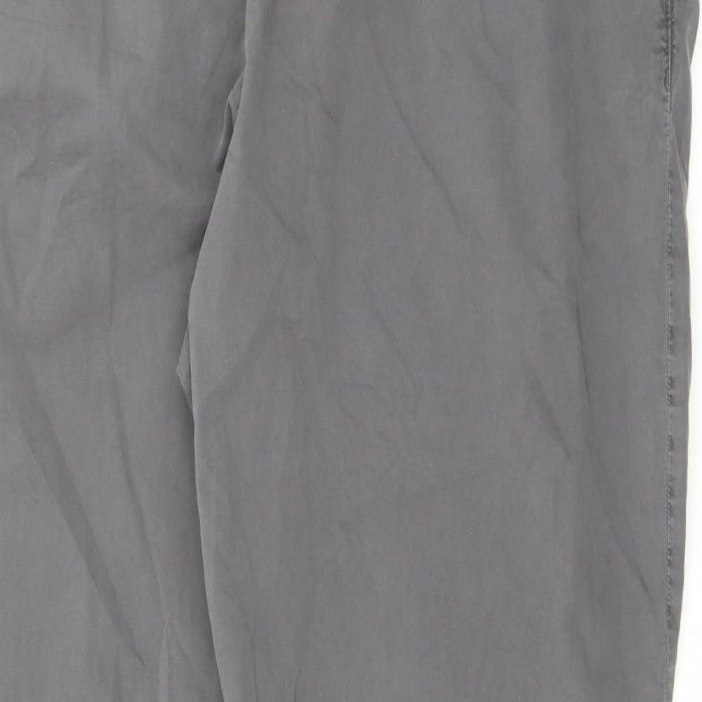 Marks and Spencer Womens Green  Cotton Chino Trousers Size 16 L28 in Regular Button