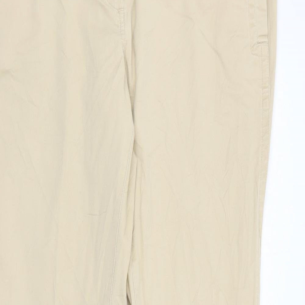 Vineyard Vines Womens Beige  Cotton Chino Trousers Size 10 L30 in Regular Button