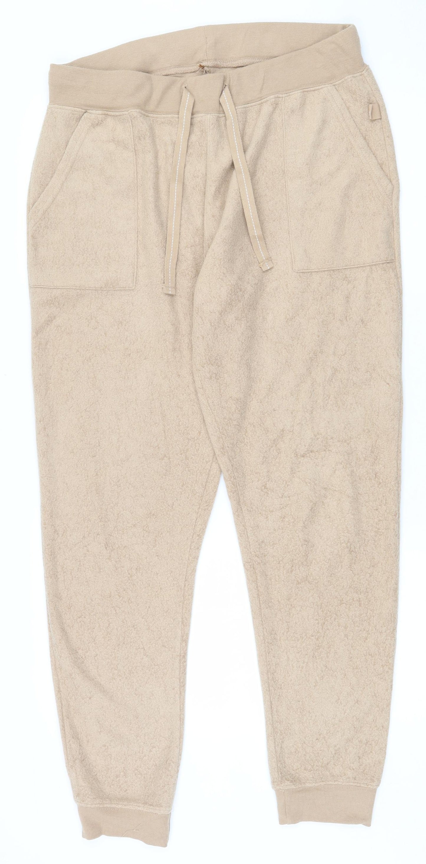 Primark Womens Brown  Polyester Jogger Trousers Size 12 L30 in Regular Drawstring - 12-14