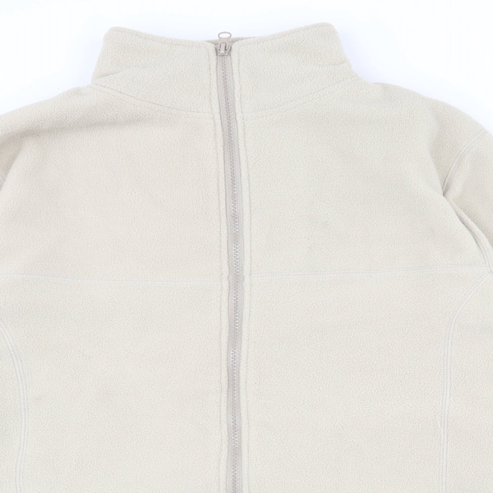 J4 Womens Beige  100% Polyester Full Zip Sweatshirt Size XL  Zip