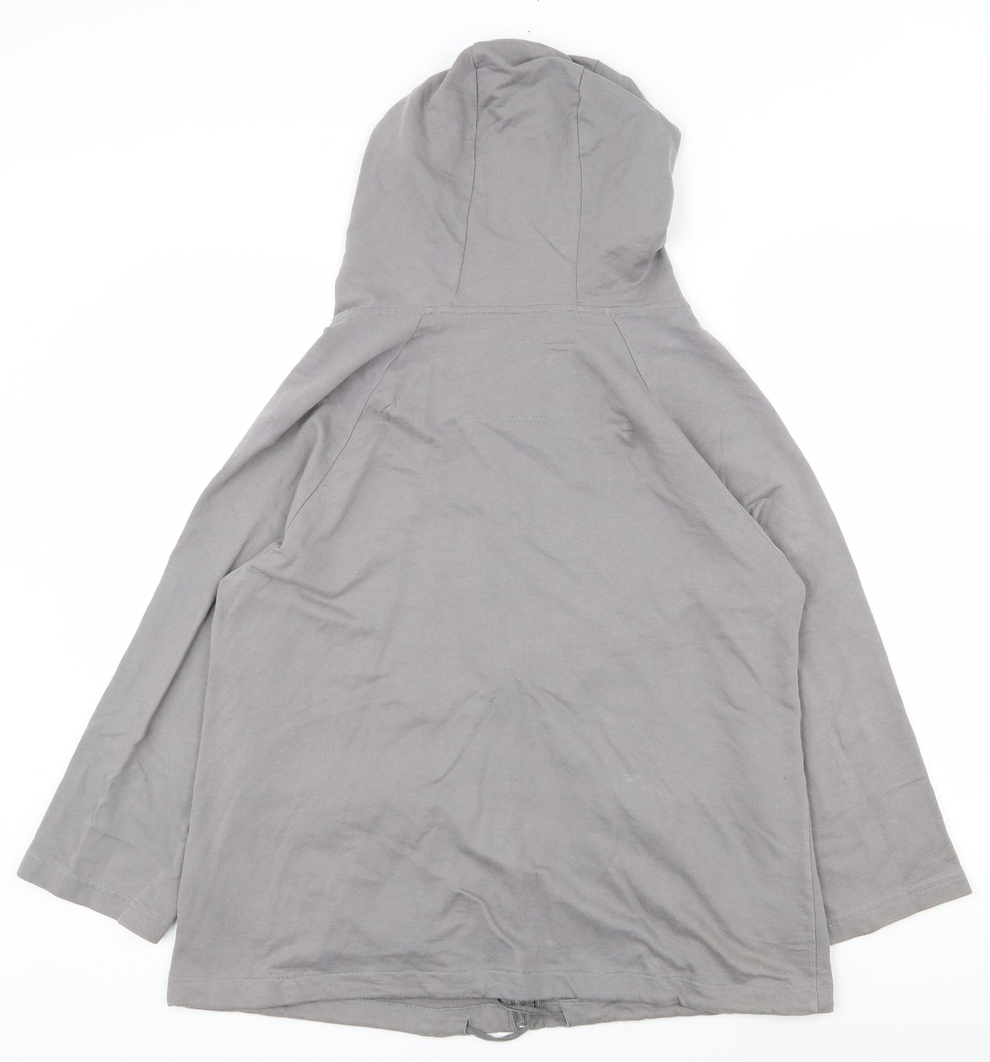 Primark Womens Grey  100% Cotton Full Zip Hoodie Size 10  Zip