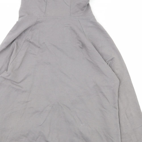 Primark Womens Grey  100% Cotton Full Zip Hoodie Size 10  Zip