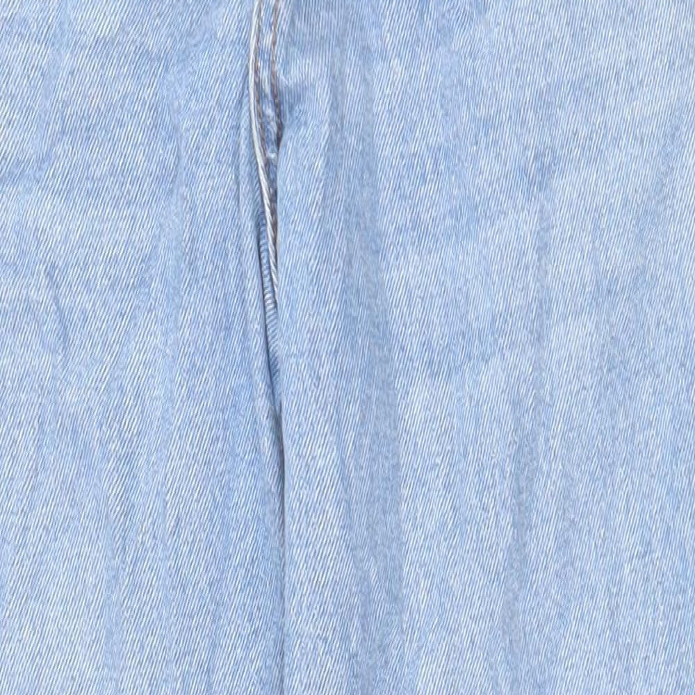 River Island Girls Blue  100% Cotton Straight Jeans Size 9 Years  Regular Snap