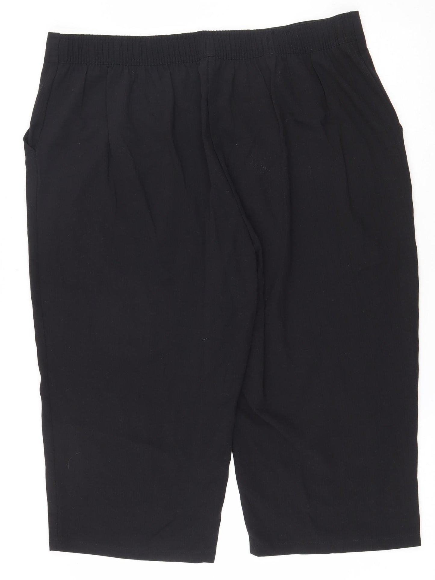 Papaya Womens Black  Polyester Skimmer Shorts Size 18 L19 in Regular Drawstring