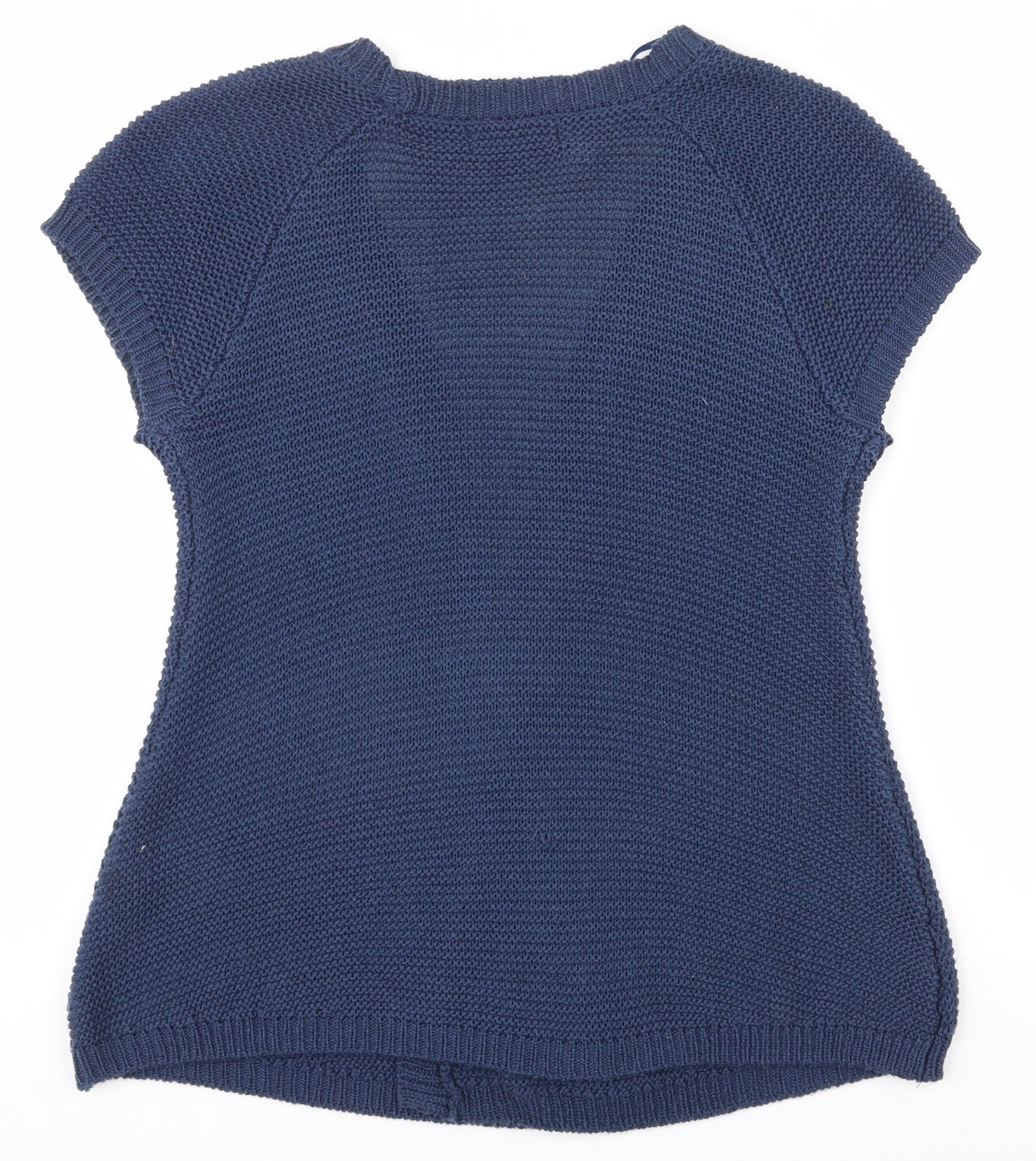 Peacocks Womens Blue V-Neck  Acrylic Cardigan Jumper Size 8