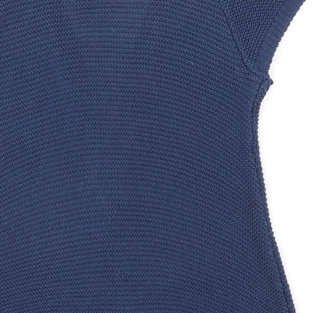 Peacocks Womens Blue V-Neck  Acrylic Cardigan Jumper Size 8