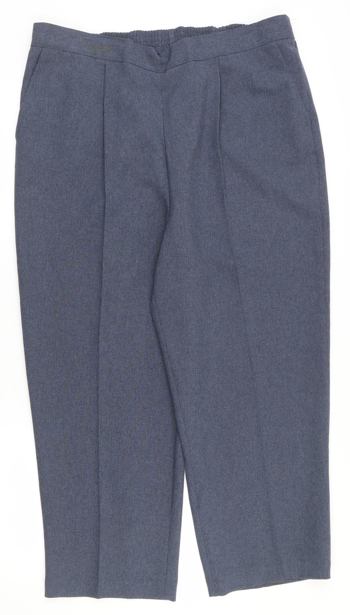 Bonmarché Womens Grey  Polyester Capri Trousers Size 18 L25 in Regular