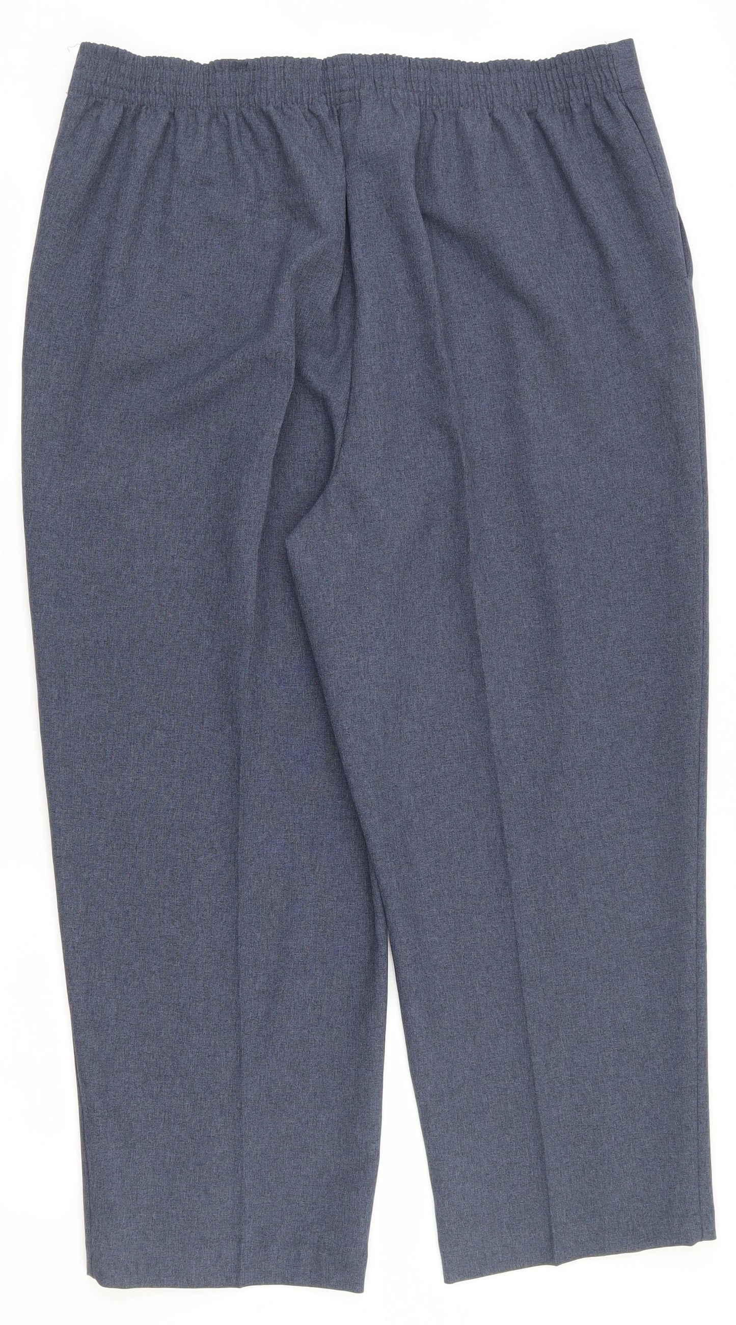 Bonmarché Womens Grey  Polyester Capri Trousers Size 18 L25 in Regular