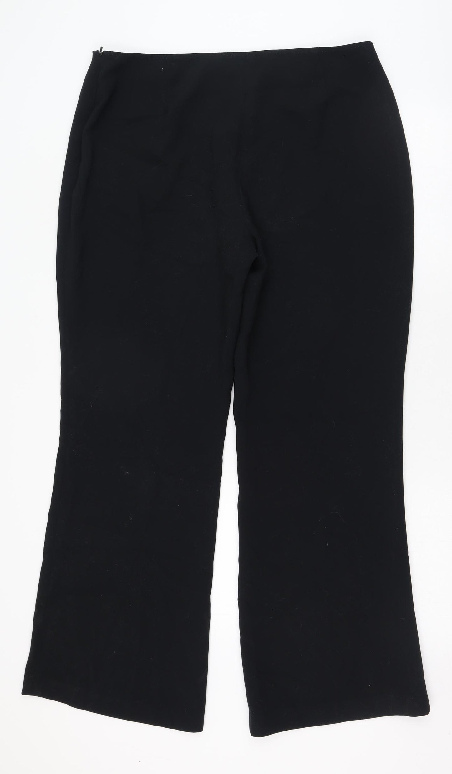 NEXT Womens Black  Polyester Trousers  Size 16 L30 in Regular Zip