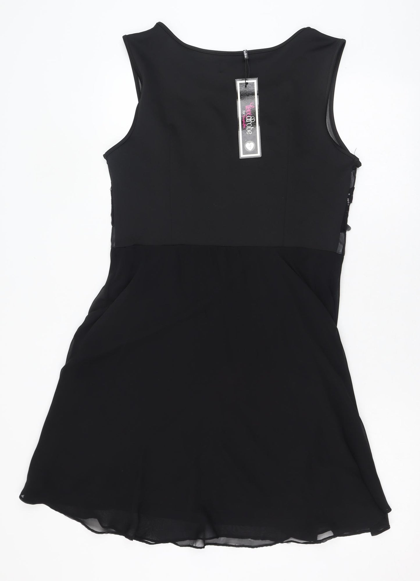 Simply Be Womens Black  Polyester Fit & Flare  Size 14  Round Neck Pullover