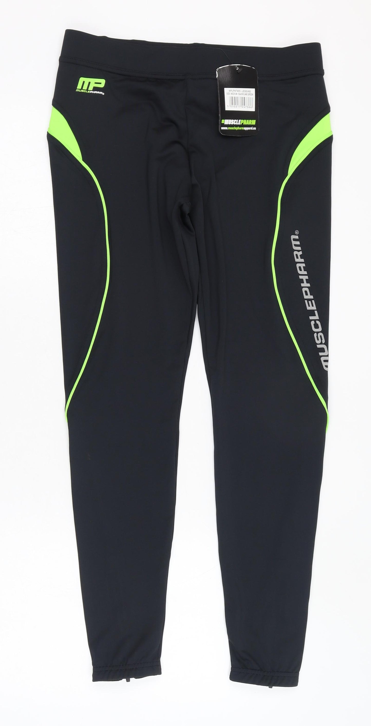 MusclePharm Womens Black  Polyester Jogger Leggings Size M L28 in