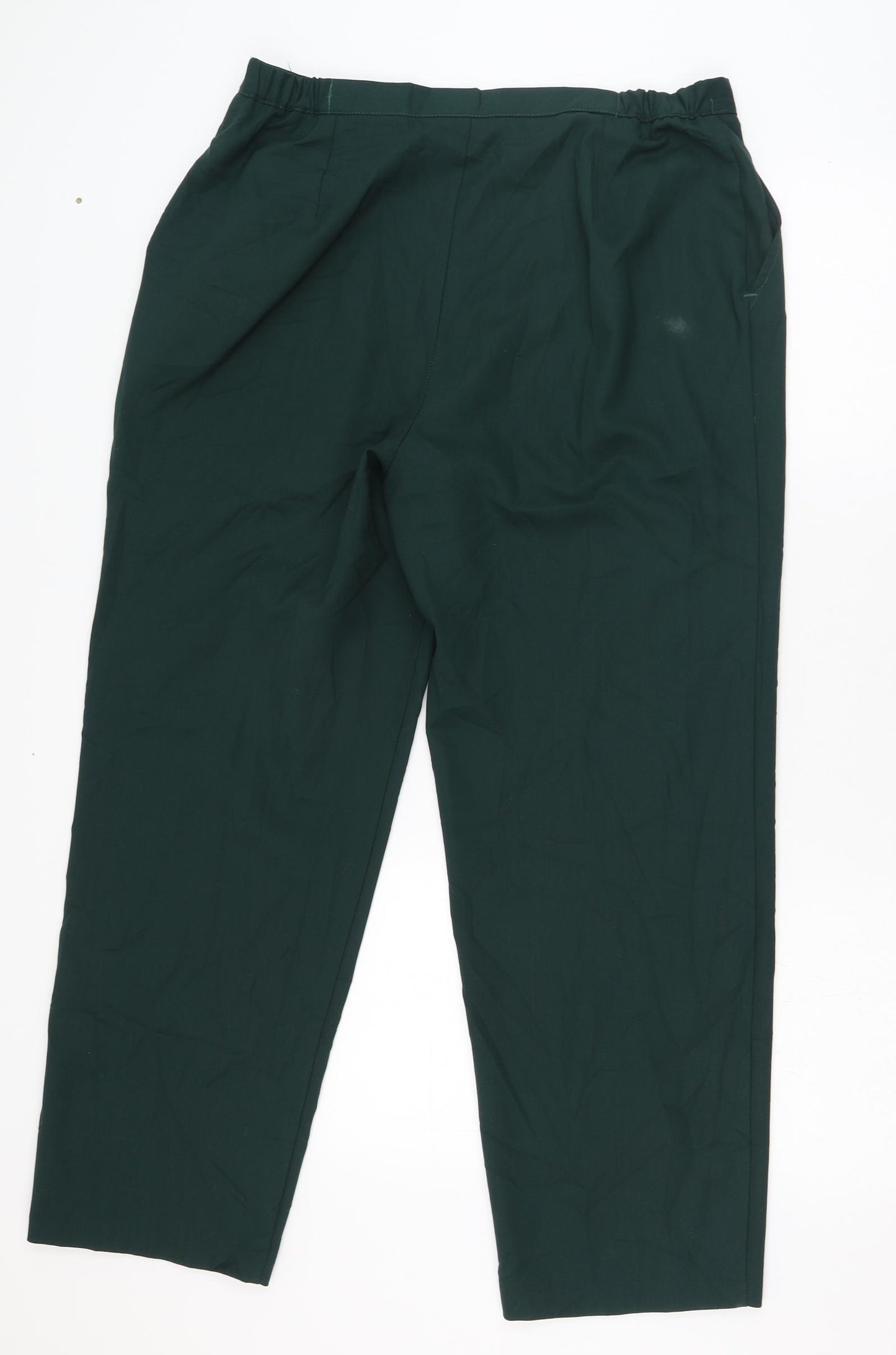 Country Collection Womens Green  Polyester Trousers  Size 18 L28 in Regular Button
